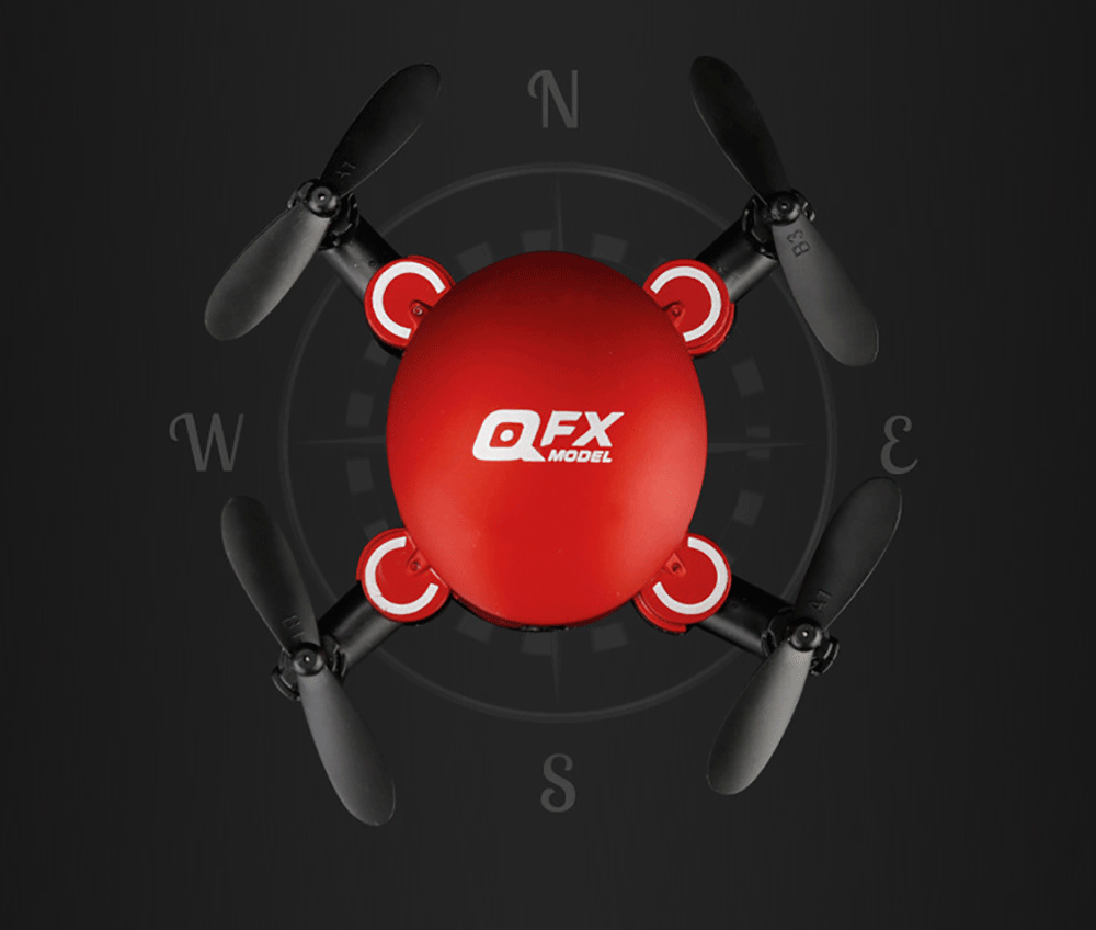 QFX Foldable Quadcopter Mini Drone Model Toy with Remote Control