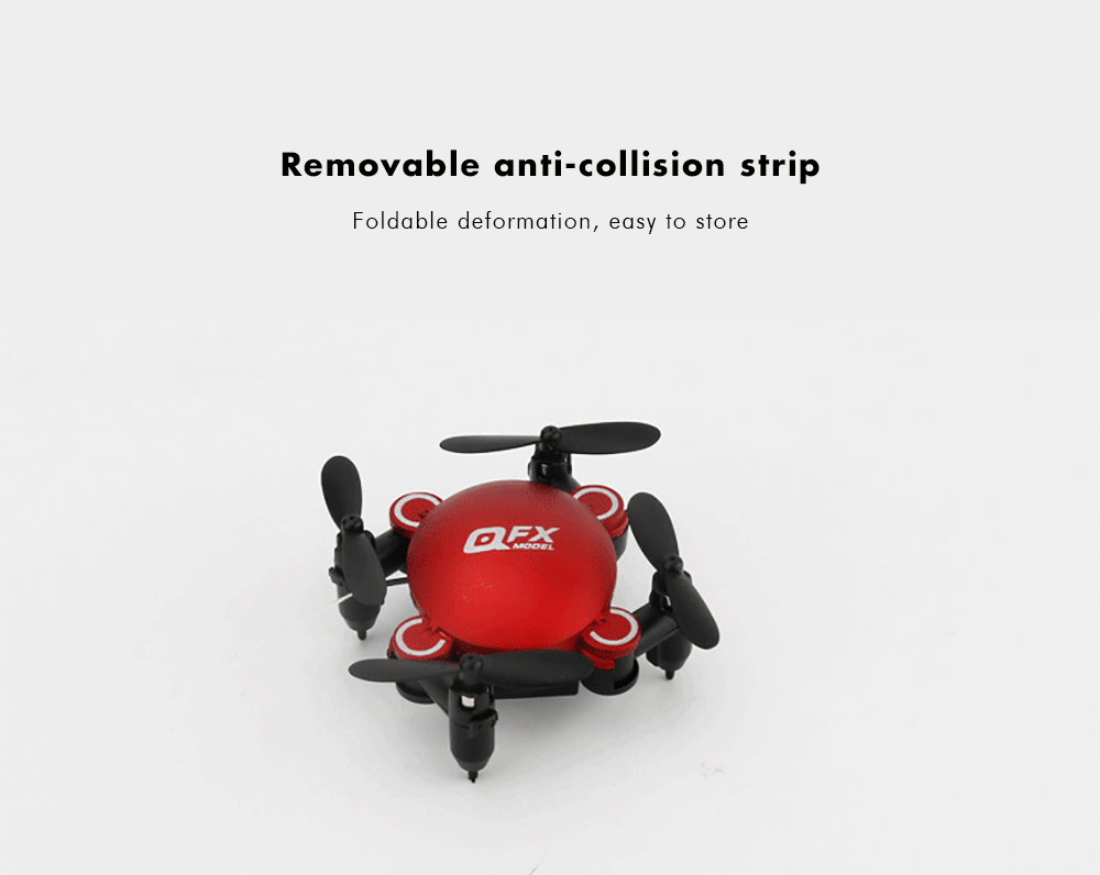 QFX Foldable Quadcopter Mini Drone Model Toy with Remote Control