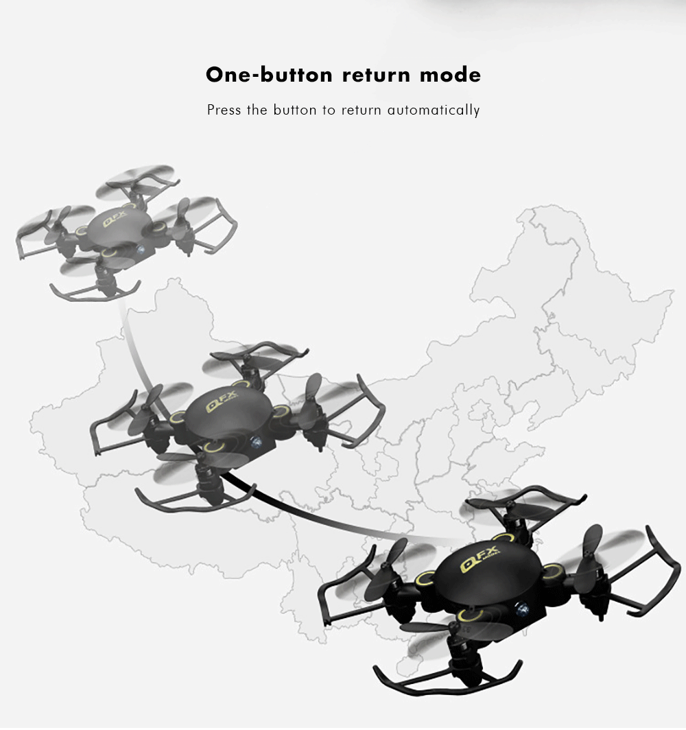 QFX Foldable Quadcopter Mini Drone Model Toy with Remote Control