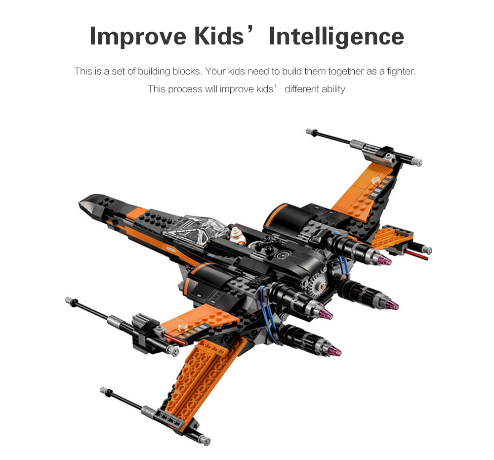 DIY Building Blocks Fighter Aircraft Model Intelligence Toy Gift