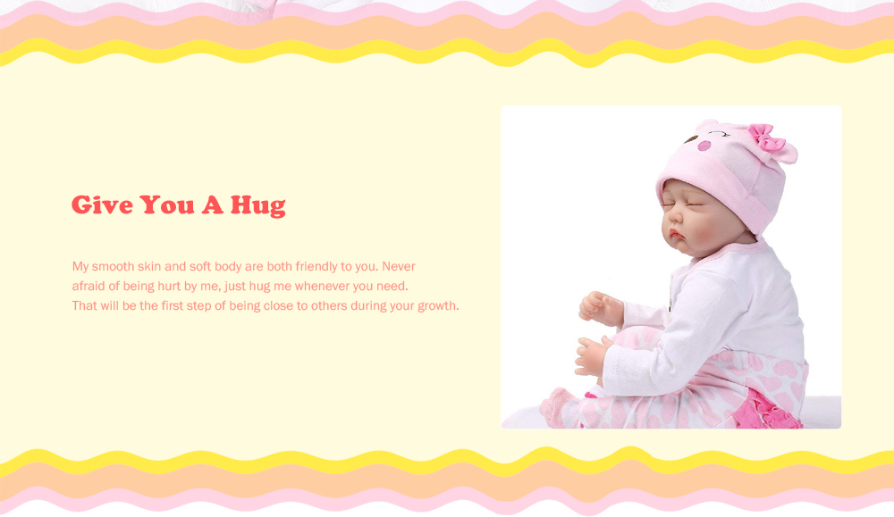 Realistic Sleeping Reborn Baby Doll Soft Silicone Girl Lifelike Toy Realistic Sleeping Reborn Baby Doll Soft Silicone Girl Lifelike Toy