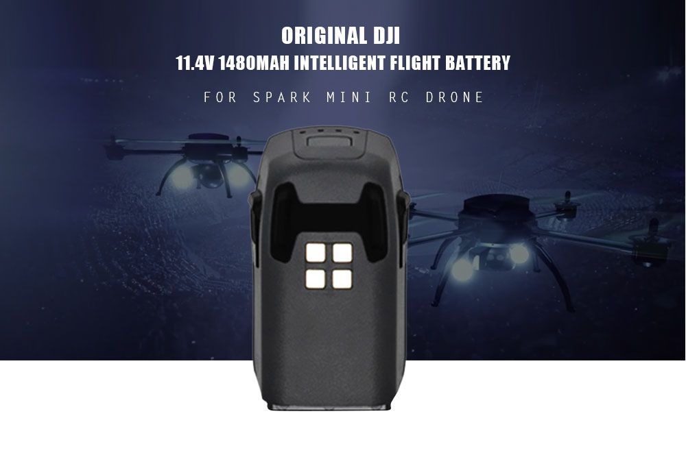 Original DJI 11.4V 1480mAh Intelligent Flight Battery for Spark Mini RC Drone Original DJI 11.4V 1480mAh Intelligent Flight Battery for Spark Mini RC Drone