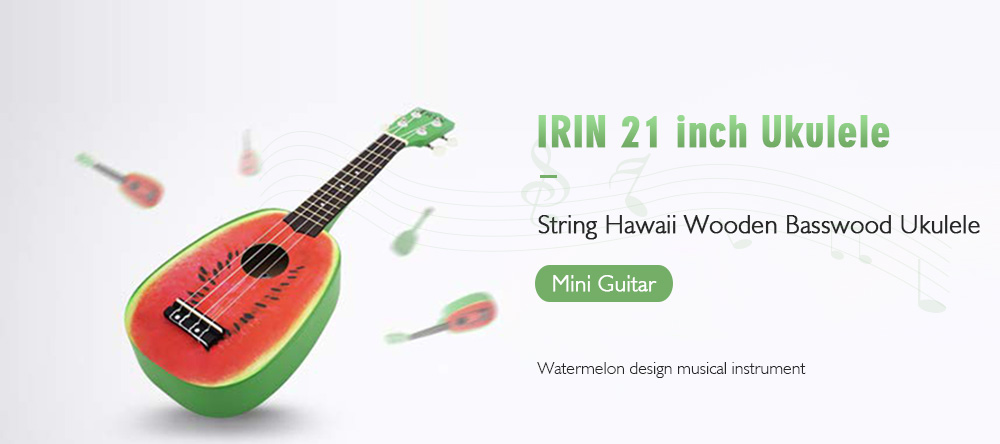 IRIN 21 inch 4 String Hawaii Basswood Ukulele Watermelon Design Musical Instrument