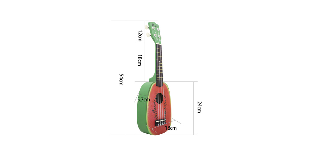 IRIN 21 inch 4 String Hawaii Basswood Ukulele Watermelon Design Musical Instrument