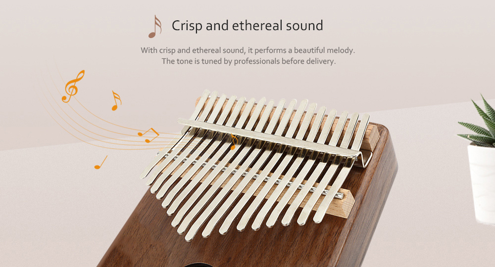 Portable Kalimba Thumb Piano 17 Tone Finger Percussion Keyboard