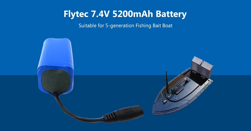 Flytec 7.4V 5200mAh Battery for 5-generation Fishing Bait Boat