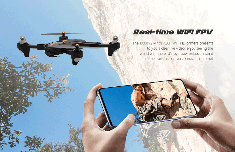 TIANQU VISUO XS812 GPS 5G WiFi FPV RC Drone HD Camera 15mins Flight Time Foldable Quadcopter RTF
