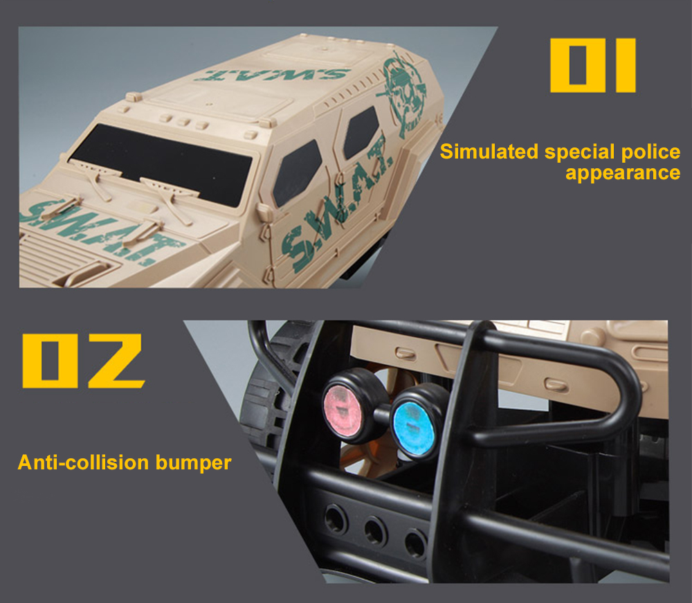 DOUBLEE E320 - 003 Special Police Large Wheel Off-road Remote Control Car DOUBLEE E320 - 003 Special Police Large Wheel Off-road Remote Control Car