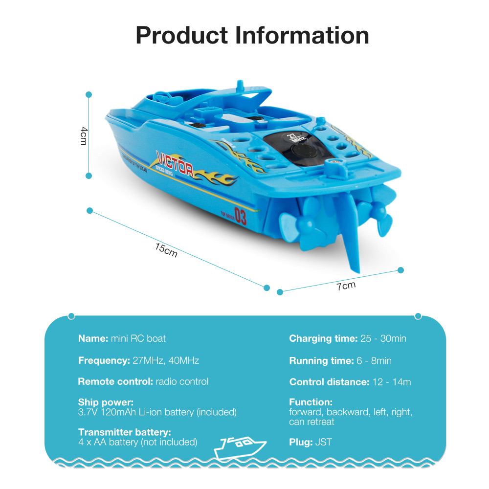 3392 4-channel Remote Control Boat with Remote Control