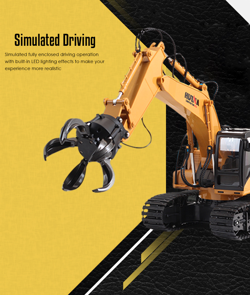 HUINA RC Alloy Ball Grabber Engineering Truck RTR 680-degree HUINA RC Alloy Ball Grabber Engineering Truck RTR 680-degree