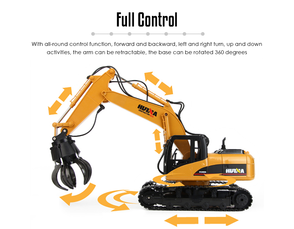 HUINA RC Alloy Ball Grabber Engineering Truck RTR 680-degree HUINA RC Alloy Ball Grabber Engineering Truck RTR 680-degree