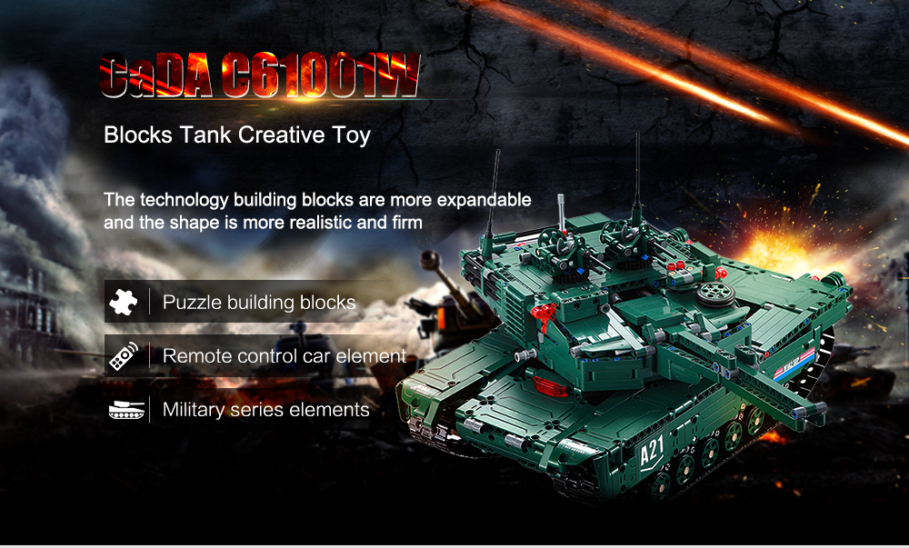 CaDA C61001W Blocks Tank Creative Toy CaDA C61001W Blocks Tank Creative Toy