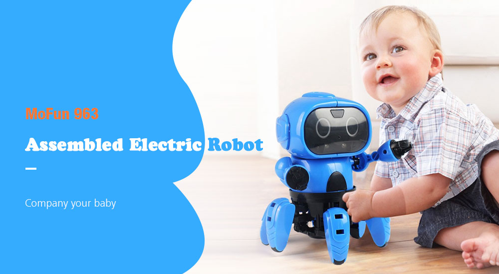 MoFun 963 DIY Assembled Electric Robot Induction Educational Toy