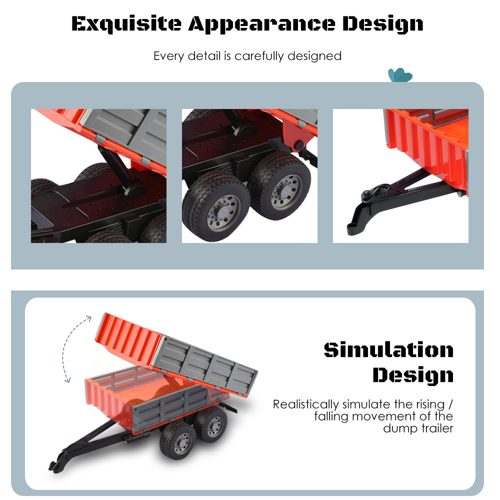 DOUBLEE S053 - 003 Remote Control Dump Trailer