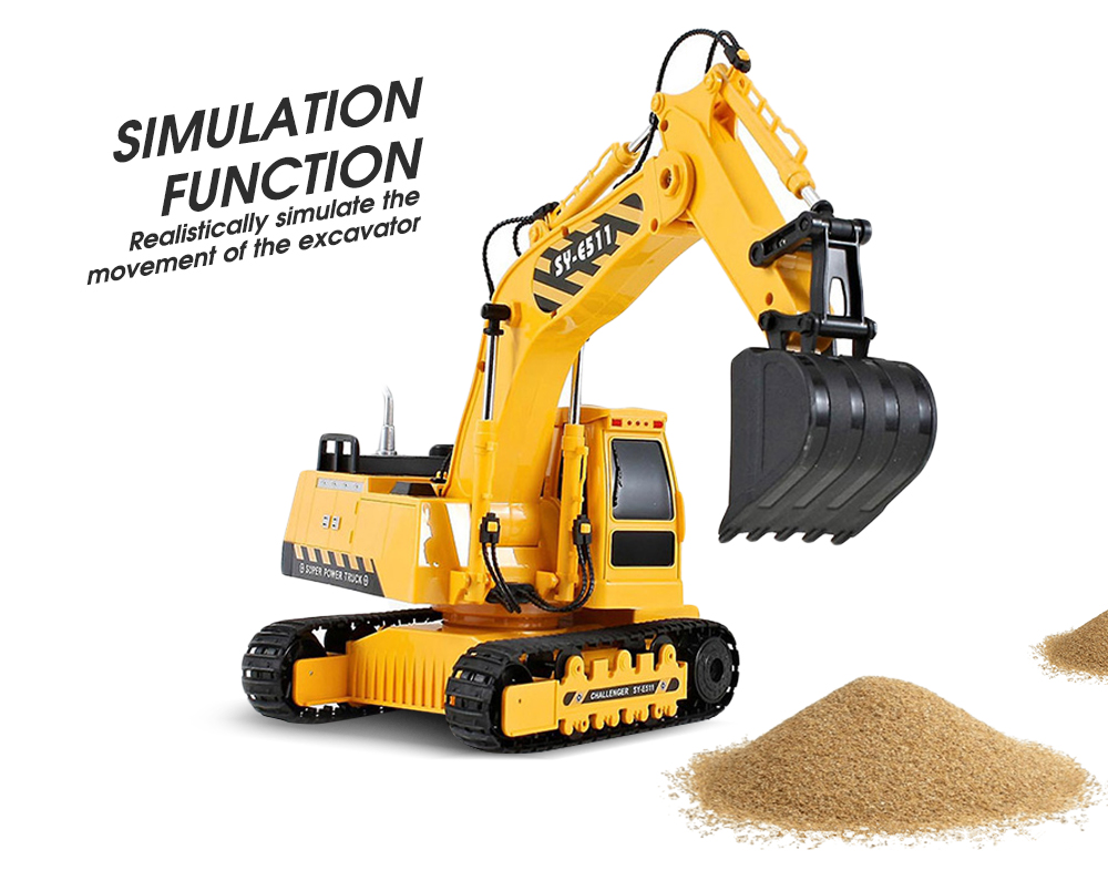 DOUBLEE E511 - 003 Funny Toy Remote Control Excavator
