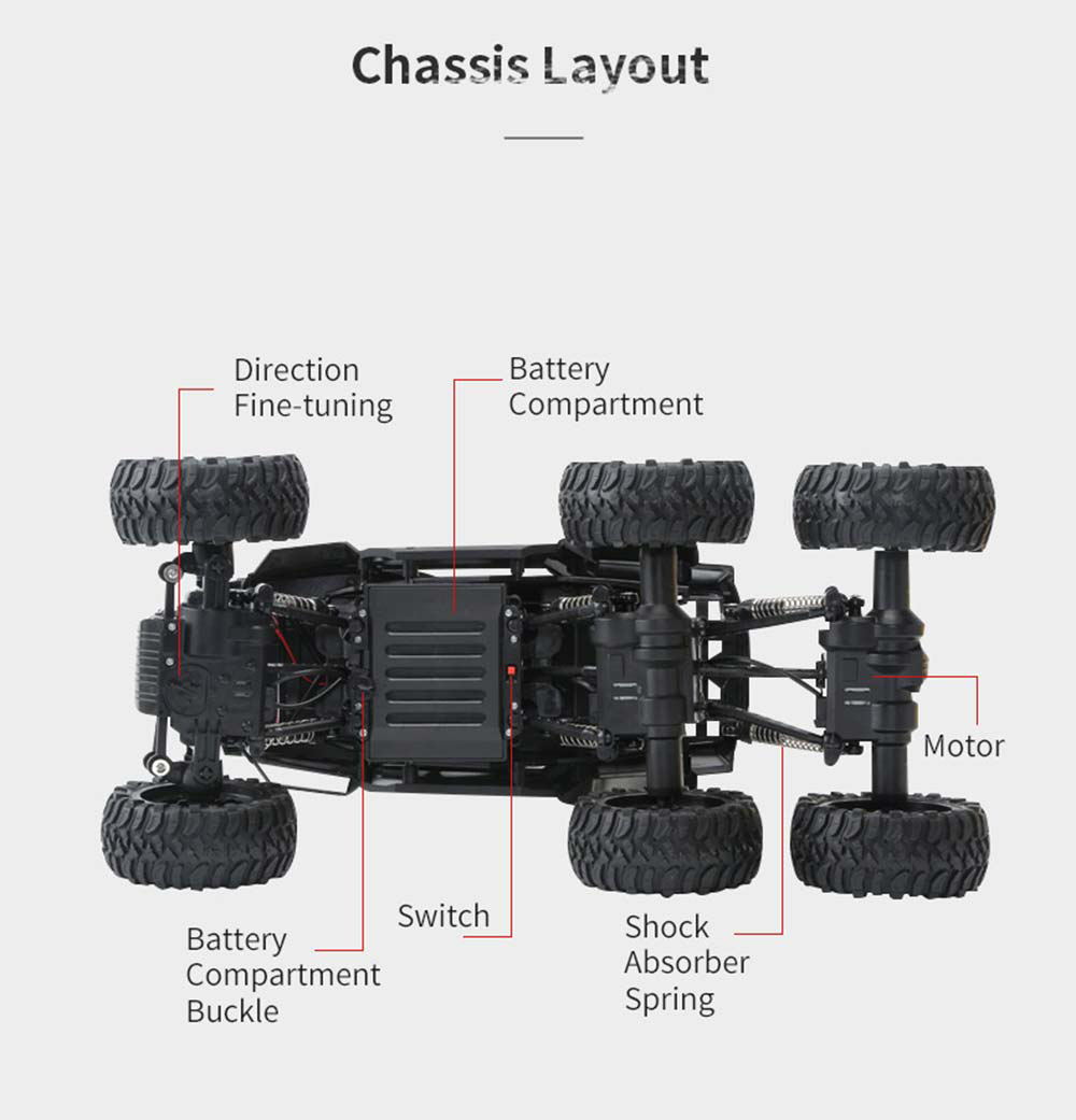 JJRC Q51 MAX Six-wheel Drive Off-road Remote Control Car JJRC Q51 MAX Six-wheel Drive Off-road Remote Control Car