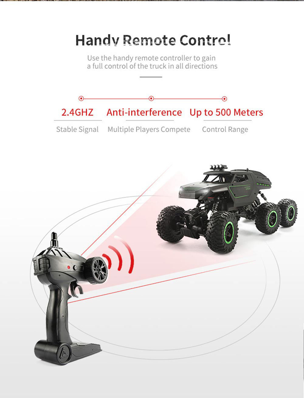 JJRC Q51 MAX Six-wheel Drive Off-road Remote Control Car JJRC Q51 MAX Six-wheel Drive Off-road Remote Control Car