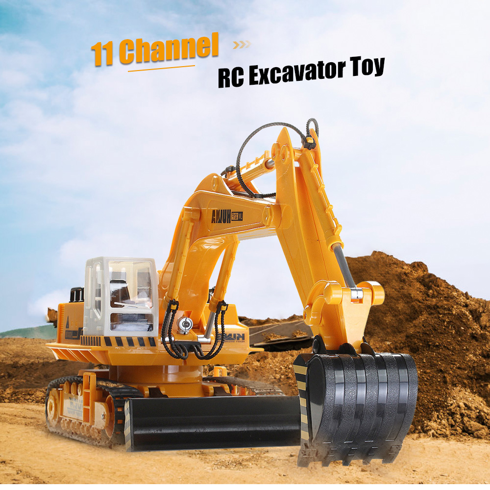 HUI NA TOYS 310 11 Channel Wireless Remote Control Excavator Toy HUI NA TOYS 310 11 Channel Wireless Remote Control Excavator Toy
