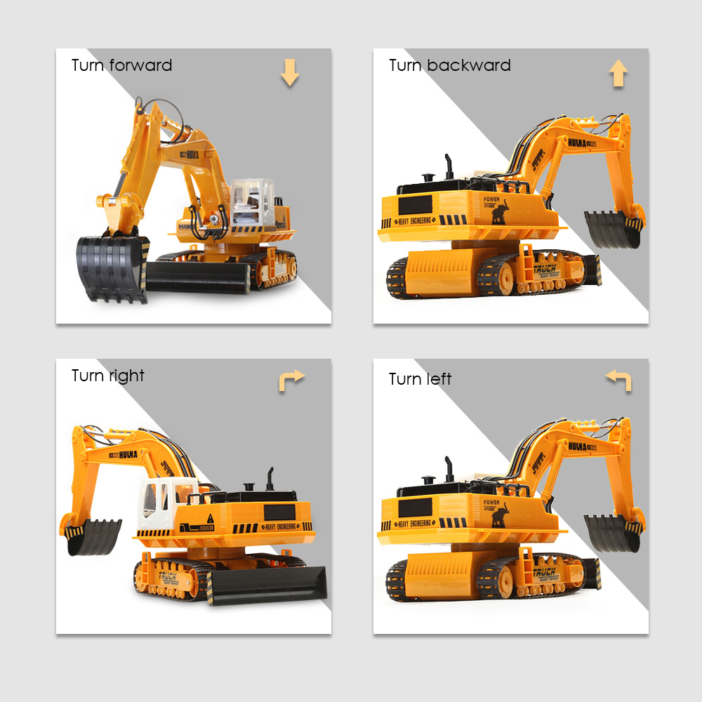 HUI NA TOYS 310 11 Channel Wireless Remote Control Excavator Toy HUI NA TOYS 310 11 Channel Wireless Remote Control Excavator Toy