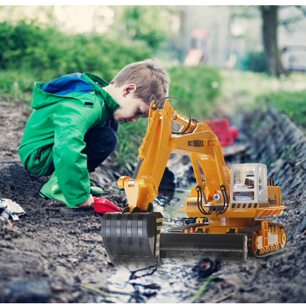HUI NA TOYS 310 11 Channel Wireless Remote Control Excavator Toy HUI NA TOYS 310 11 Channel Wireless Remote Control Excavator Toy