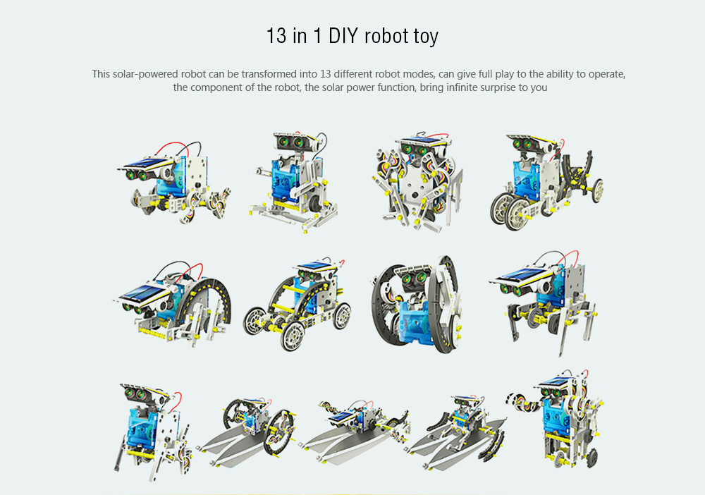 Delicate 13 in 1 Robot Technology Solar Toy