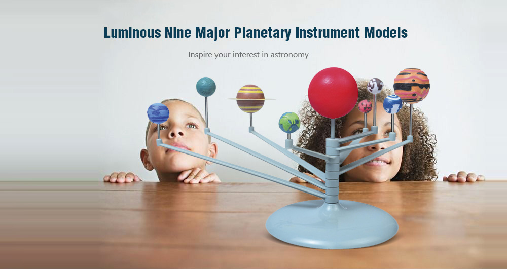 Nine Planets Model Puzzle Assembled Children Science Education Toy