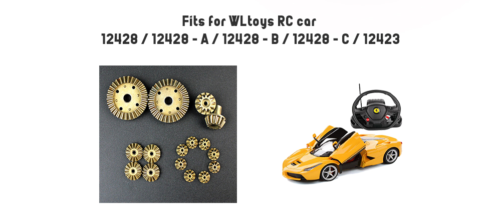 Metal Gears for WLtoys 12428 / 12428 - A / 12428 - B / 12428 - C / 12423 RC Car 2 Sets
