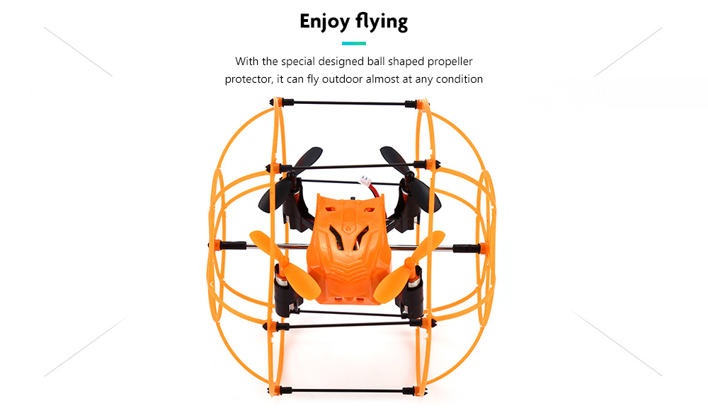 Helic Max Sky Walker 1336 2.4GHz 4CH RC Quadcopter 3D Flip Climbing Wall Roller Copter