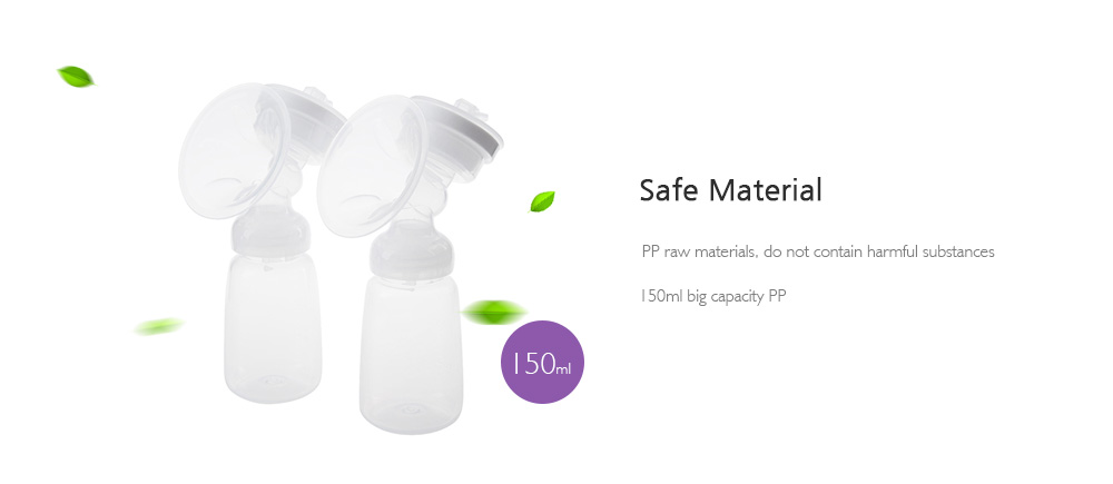 RealBubee RBX - 8023s - 2 Powerful Double Intelligent Microcomputer USB Electric Breast Pump with Milk Bottle Cold Heat Pad Nipple