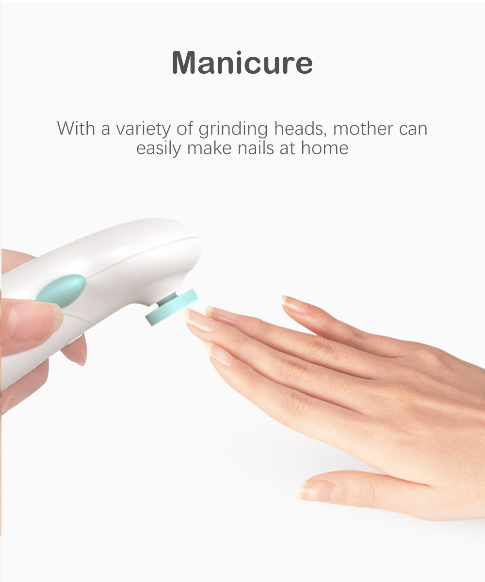 Electric Baby Nail Trimmer Scissors Polisher Newborn Manicure Knife Set