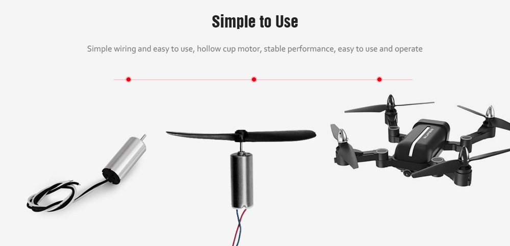 TIANQU XS809W Original Brushed Motor 4pcs for XS809W Foldable RC Drone TIANQU XS809W Original Brushed Motor 4pcs for XS809W Foldable RC Drone