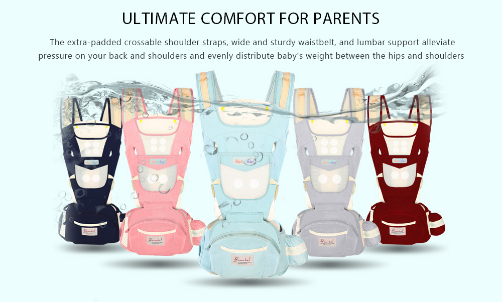 Baoerhui 6160 3-in-1 Multifunction Waist Stool Strap Baby Belt Safe Sitting Carrier