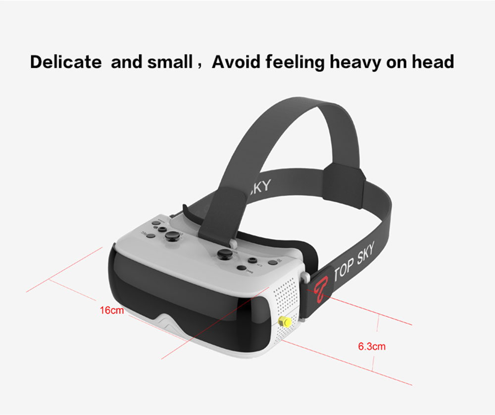 TOPSKY Prime 1S FPV Goggle 86-degree FOV 480 x 320 LCD 4:3 2.4 inch NTSC / PAL Glasses