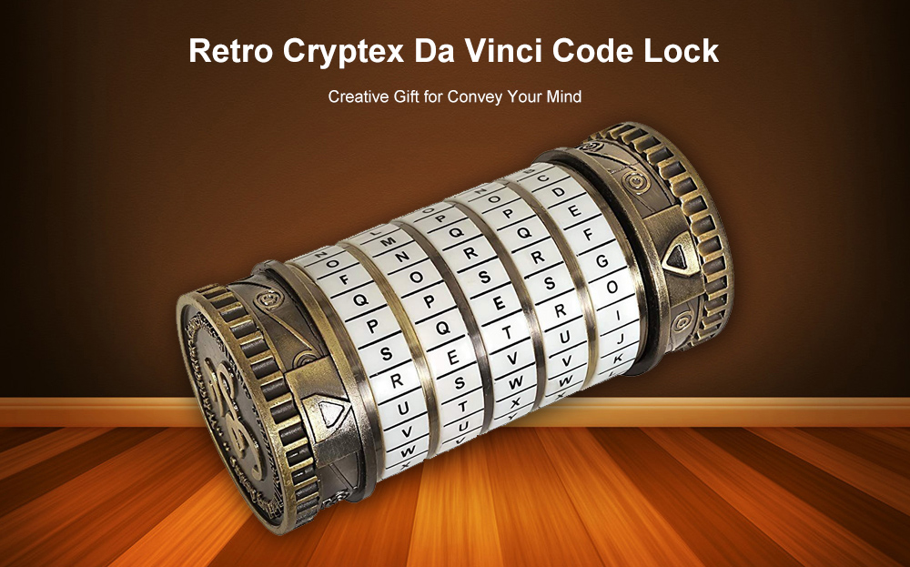 Retro Cryptex Creative Birthday Gifts Da Vinci Code Lock Retro Cryptex Creative Birthday Gifts Da Vinci Code Lock