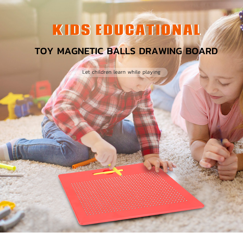 31 x 25CM Kids Educational Toy Magnetic Balls Drawing Board