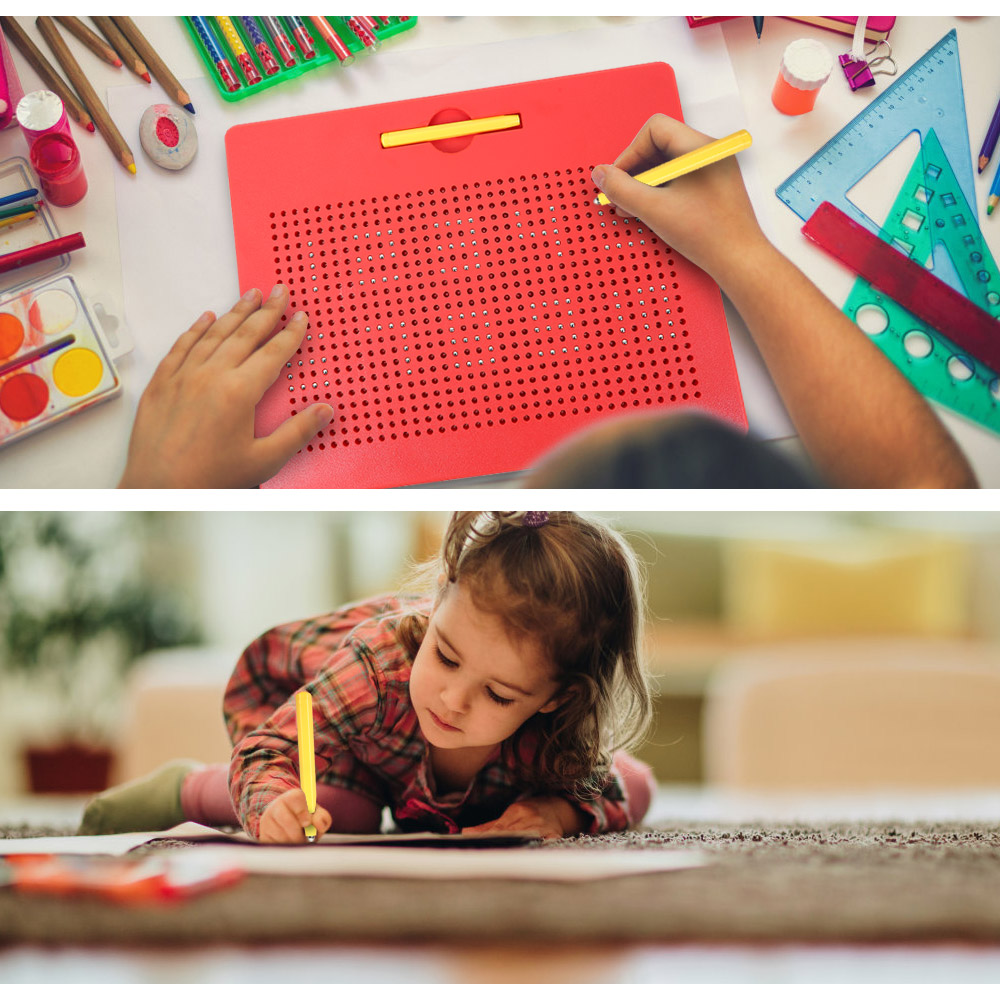 31 x 25CM Kids Educational Toy Magnetic Balls Drawing Board