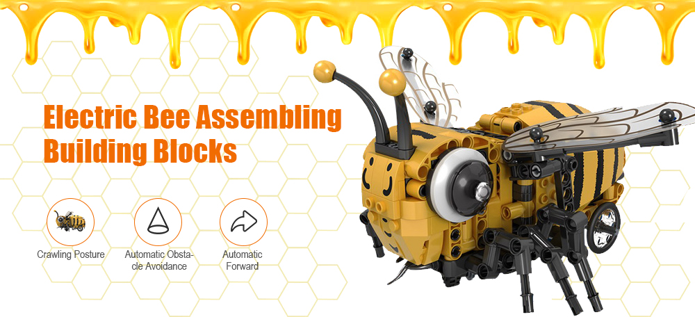 7110 Electric Bee Imitating Crawling Posture Automatic Obstacle Avoidance Assembling Blocks 285PCS 7110 Electric Bee Imitating Crawling Posture Automatic Obstacle Avoidance Assembling Blocks 285PCS