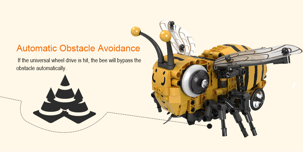 7110 Electric Bee Imitating Crawling Posture Automatic Obstacle Avoidance Assembling Blocks 285PCS 7110 Electric Bee Imitating Crawling Posture Automatic Obstacle Avoidance Assembling Blocks 285PCS