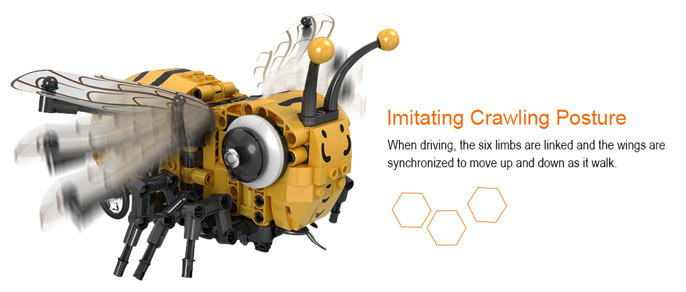 7110 Electric Bee Imitating Crawling Posture Automatic Obstacle Avoidance Assembling Blocks 285PCS 7110 Electric Bee Imitating Crawling Posture Automatic Obstacle Avoidance Assembling Blocks 285PCS