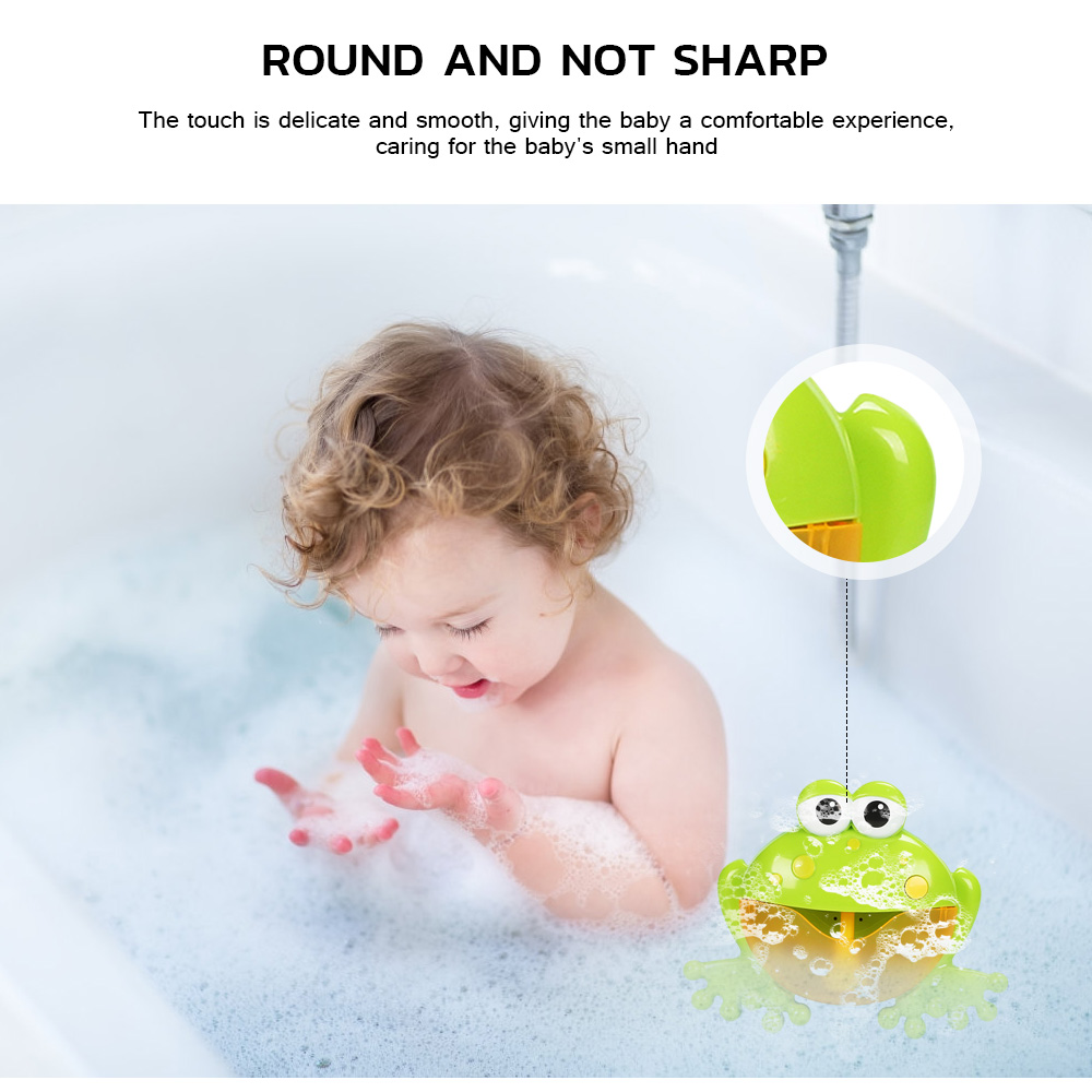 Frog Shape Spit Bubble Machine Bath Toy with Music