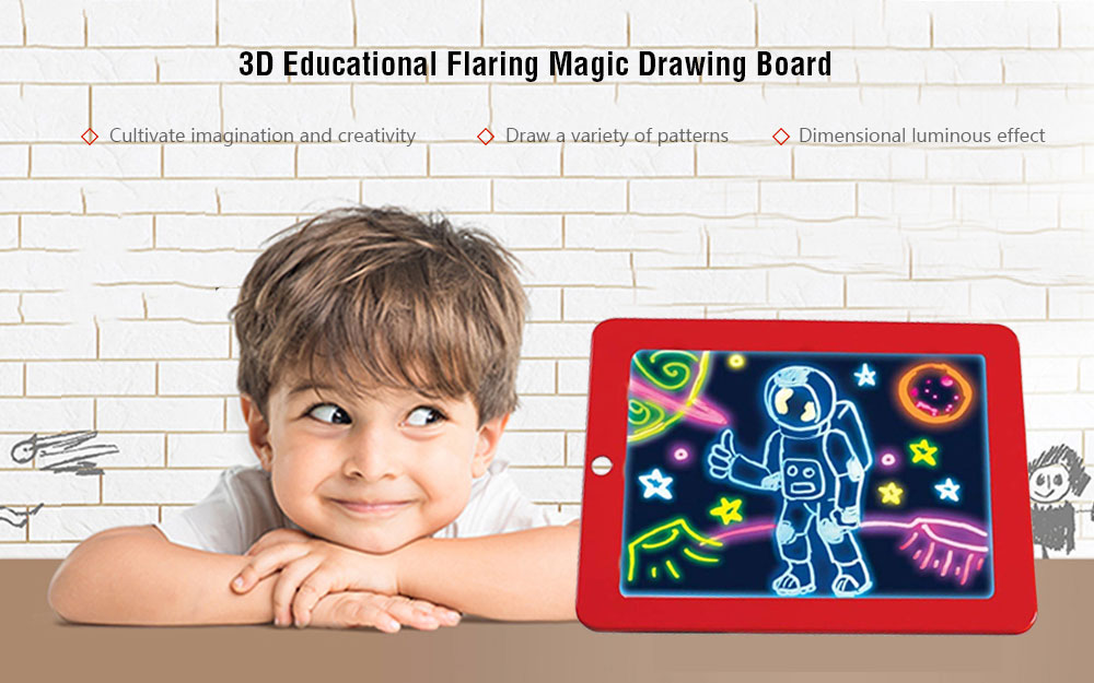 3D Children Educational Flaring Magic Drawing Board