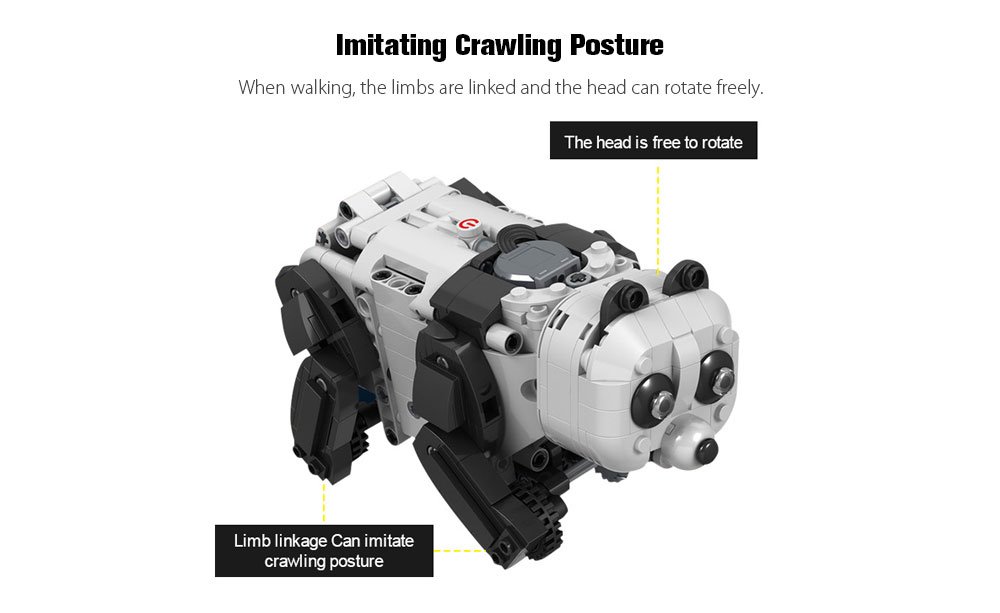 7108 Electric Panda Imitating Crawling Posture Automatic Obstacle Avoidance Building Blocks 427PCS 7108 Electric Panda Imitating Crawling Posture Automatic Obstacle Avoidance Building Blocks 427PCS