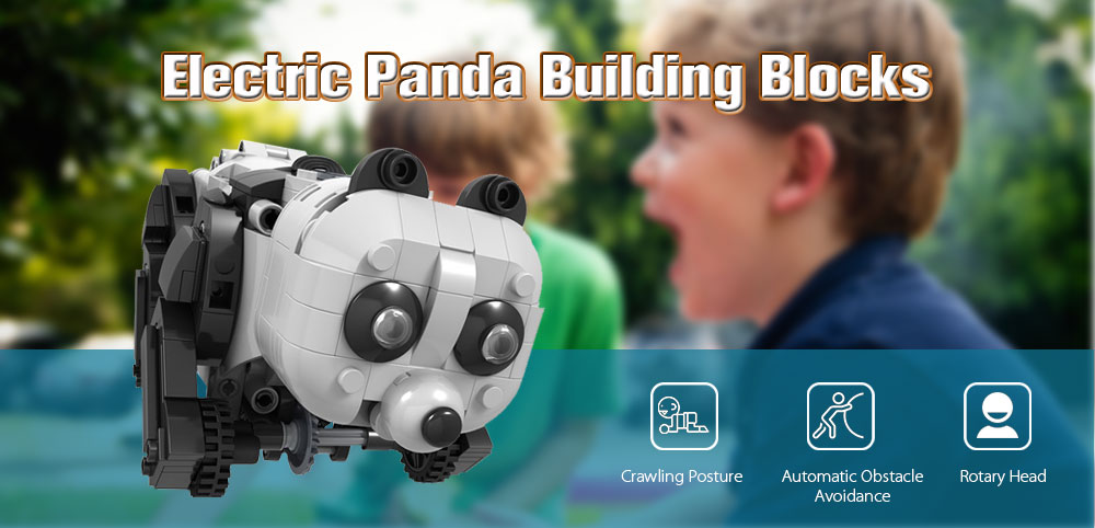 7108 Electric Panda Imitating Crawling Posture Automatic Obstacle Avoidance Building Blocks 427PCS 7108 Electric Panda Imitating Crawling Posture Automatic Obstacle Avoidance Building Blocks 427PCS