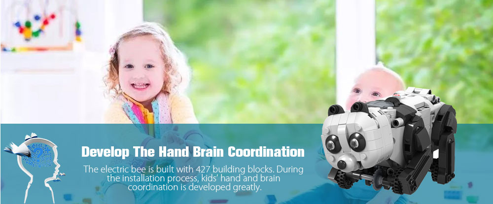 7108 Electric Panda Imitating Crawling Posture Automatic Obstacle Avoidance Building Blocks 427PCS 7108 Electric Panda Imitating Crawling Posture Automatic Obstacle Avoidance Building Blocks 427PCS