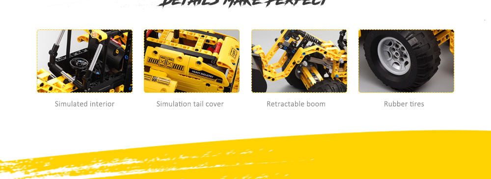 CaDA Building Block Remote Control Crawler Excavator Big Crane Mixer Truck Bulldozer Boy Spelling Toy CaDA Building Block Remote Control Crawler Excavator Big Crane Mixer Truck Bulldozer Boy Spelling Toy