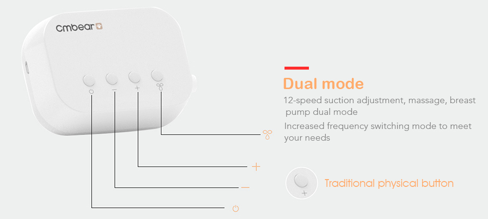 Cmbear ZRX - 0821SB - LD Electric Dual Frequency Button Breast Pump Cmbear ZRX - 0821SB - LD Electric Dual Frequency Button Breast Pump