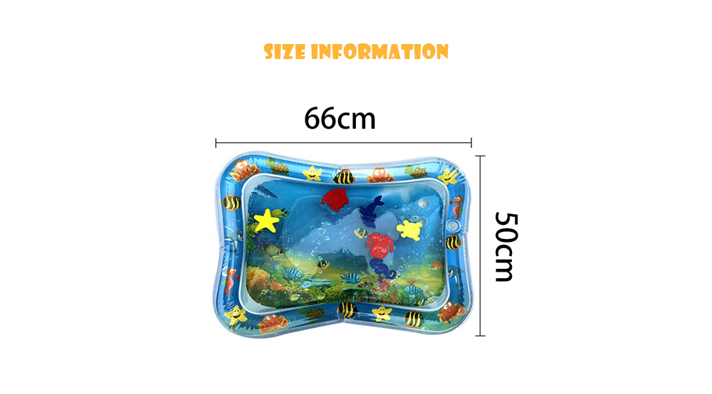 Inflatable Tummy Time Premium Water Mat for Infants Toddlers Perfect Play Activity Center Your Baby's Stimulation Growth