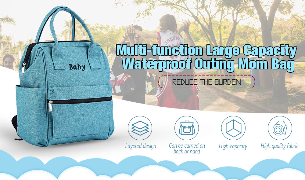 8860 Multifunction Large Capacity Waterproof Outing Mom Bag
