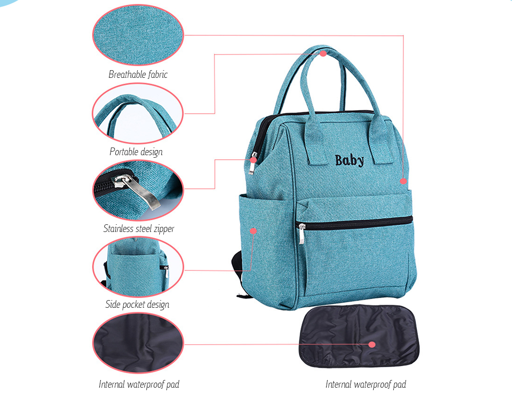 8860 Multifunction Large Capacity Waterproof Outing Mom Bag