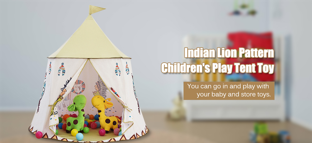 Little Lion Indian Tent Indoor and Outdoor Baby Toy Child Playhouse